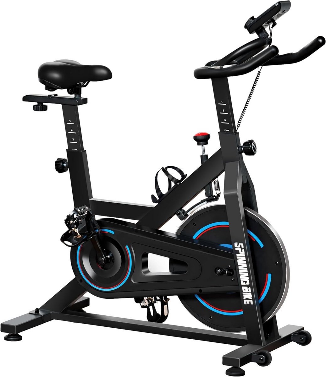 Hometrainer met Magnetische Weerstand, In Hoogte Verstelbaar tot 120 kg (9101085236719)