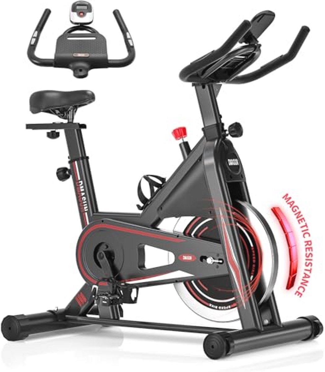 Hometrainer met magnetische weerstand en LCD-monitor voor cardiotraining (9101001360962)