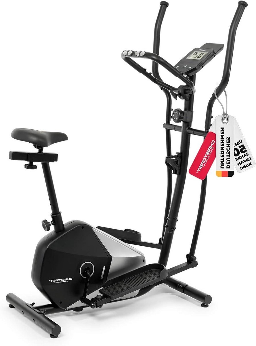 Hybride Crosstrainer - Hometrainer Elliptical - Thuis Fitness - 2-in-1 Ontwerp - 110 kg - Zwart (9101395351850)