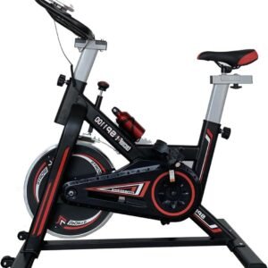 Indoor Hometrainer - Spinbike Fiets - Thuis Fitness - Stil Vliegwiel 16kg - 110 kg Max - Zwart (9101220588321)