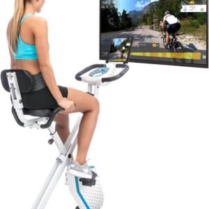 Inklapbare Hometrainer met Rugleuning en Tablethouder voor Cardio Training (9101057180125)