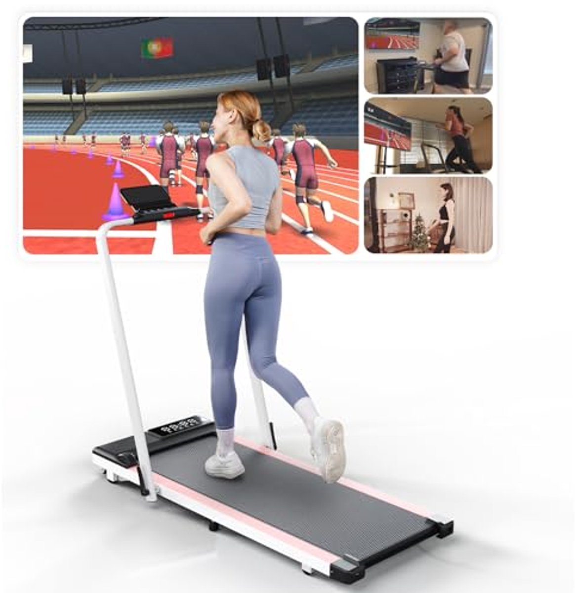 Inklapbare loopband met app-bediening voor thuis - MAX 136 kg - Geschikt voor trainingen en multi-lopers (6153824022001)