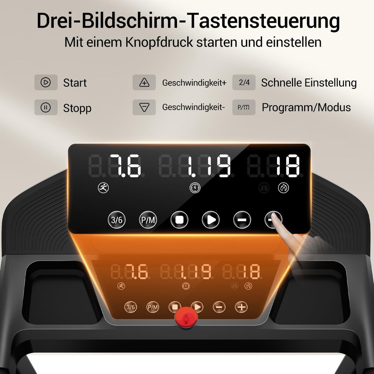 Loopband - Hometrainer - Thuis trainen - Opvouwbaar ontwerp - 12 km/u - Zwart (9101360629397)