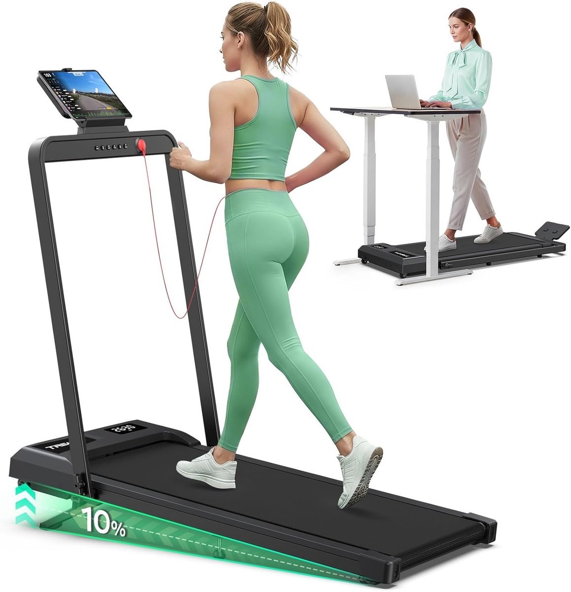 Loopband Inklapbaar - Hometrainer Elektrisch - Walking Pad Fitness - - trainingsapparaat (9101266054392)
