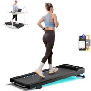 Loopband - Walking Pad - Wandelband - Hardloopband - Loopbanden - 2.5PK - Auto-Incline tot 9% - Leuning - 6,5 cm Hoog - Bluetooth & Afstandsbediening - 45dB - Draagbaar - voor Thuis - Kantoor (9113761029171)