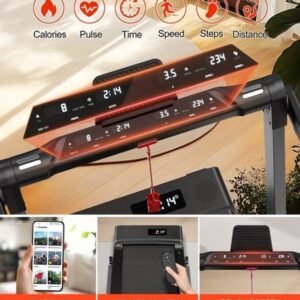 Loopband - Wandelband - Hardloopband - Treadmill - Walking Pad - 2,5 PK Motor - Inklapbaar met Bluetooth & 12 Programma's (9113766921241)