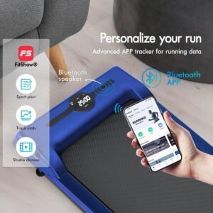 Loopband elektrisch 12 km/u - House&Garden Premium Walking Pad met automatische smering, 2.2 PK motor, LED-display, Bluetooth, luidspreker, inklapbaar onder bureau hardloopband voor thuis en kantoor (9505943573570)