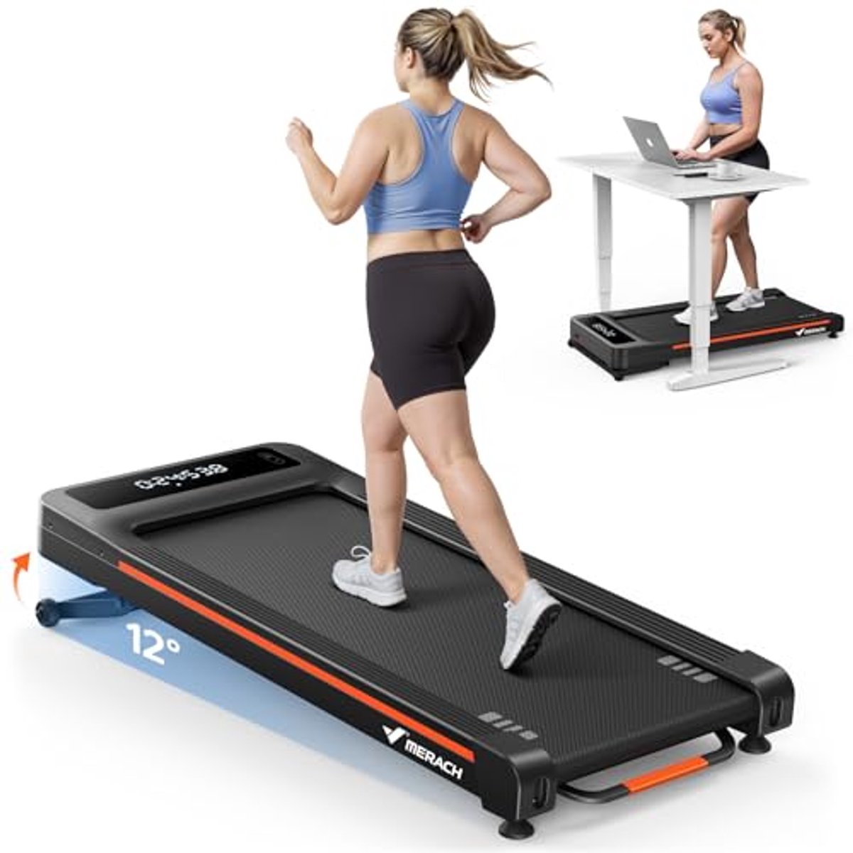 Loopband voor Thuis met Automatische Helling tot 12%, Maximaal 180 kg en Geluidsarme Motor (6154001649653)