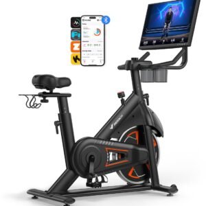 MERACH Smart Hometrainer Fiets - 21,5 Inch Draaibaar FHD Scherm - 16 Automatische Magnetische Weerstanden - Zwift & Kinomap - Max 150kg (6979498434991)