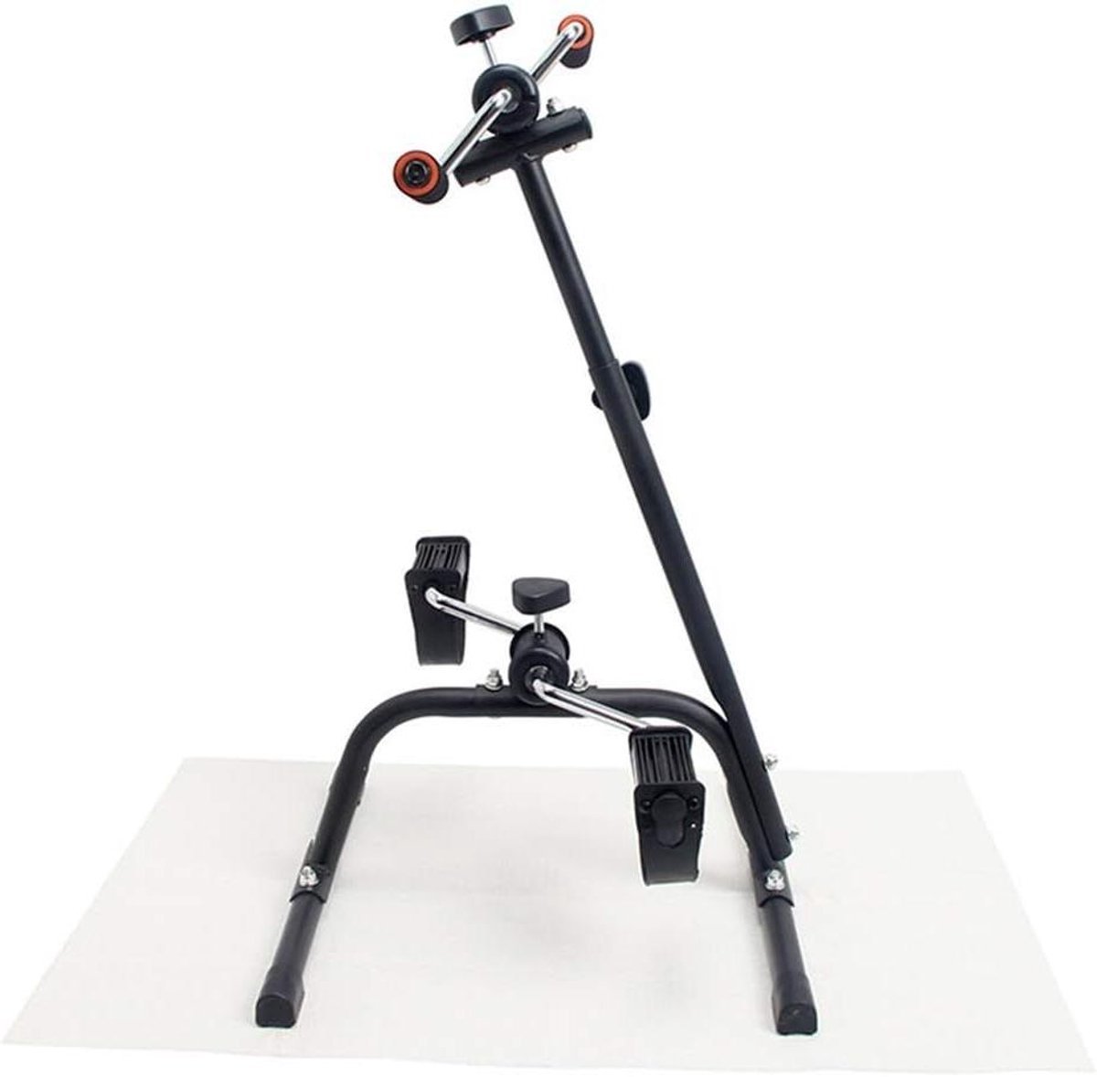 Mini Fitness Fiets - Hometrainer Benen - Lichaamsbeweging Thuis - Verstelbare Weerstand - 47.5x11.5x9.5cm - Zwart (9101219875593)