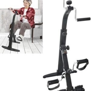 Mini Hometrainer - Been en Arm Trainer - Spierversterking en Revalidatie - Opvouwbaar en Verstelbaar - 77-95 cm Hoog - Zwart (9101467975649)