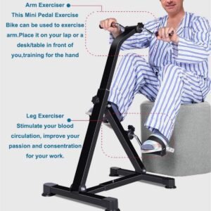 Mini Hometrainer - Oefenfiets - Arm Been Training - Opvouwbaar In Hoogte - 42x41cm (9101158188587)