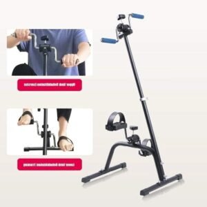 Mini Hometrainer - Pedaal Trainer - Revalidatie Oefeningen - Verstelbare Weerstand - Compact Ontwerp - Zilver (9101233079601)