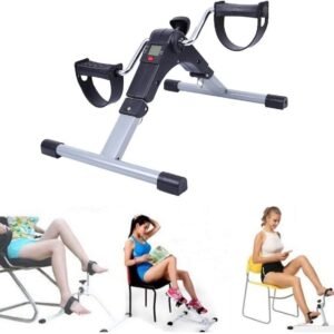 Mini Hometrainer - Pedaaltrainer Beenmachine - Oefenen Zittend - LCD Scherm Verstelbaar - Compact Opvouwbaar - Zwart (9101216763312)