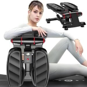 Mini Stepper - Hometrainer Oefenapparaat - Thuisconditie Verbeteren - Ruimtebesparend Ontwerp - Max 120 kg - Zwart (9101216569297)