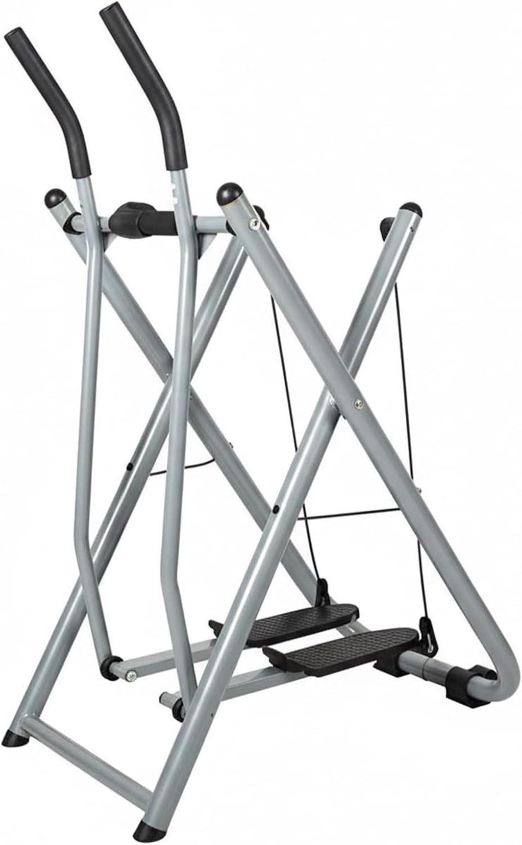 Opvouwbare Crosstrainer - Thuisgym Air Walker - Cardio Training - Ruimtebesparend Ontwerp - 58 x 88 x 151 cm - Zilver (9101250964430)