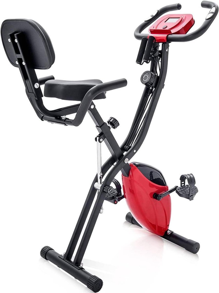 Opvouwbare Hometrainer - 4-in-1 Fiets - Thuis Trainen - Compact Opvouwbaar - 10 Weerstanden - Rood (9101220994016)