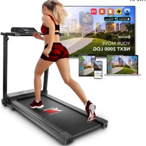 RFWR® Inklapbare Elektrische Loopband tot 12 km/u met Gebarenbesturing en Trainingsprogramma's (8721316156008)