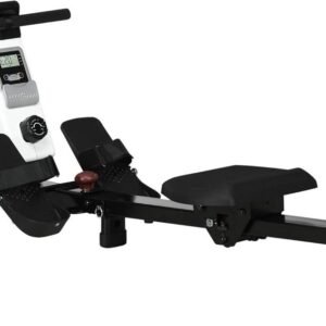 Roeitrainer - Fitnessapparaat - Cardio Training - 8 Weerstandsniveaus - 183 cm Lengte - Wit Zwart (9101401334419)
