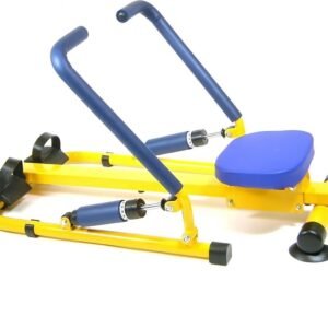 Roeitrainer Kinderen - Fitnessapparaat Binnen - Actief Blijven - Dubbel Rails Ontwerp - 100 x 65 cm - Grijs (9101439625459)