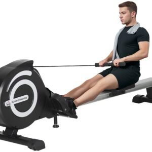 Roeitrainer - Roeimachine - Roeiapparaat - Roeitrainers - Crosstrainer - Inklapbaar - 120 kg - 8 Weerstandniveaus - Zwart (8721399416860)