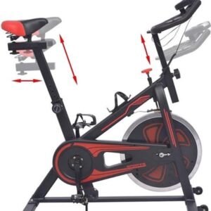 Spinningfiets - Hometrainer - Fitnessfiets - Indoor Bike - Cardiofiets - Verstelbaar Zadel en Stuur - Stil Met 15 Kg Inertiegewicht (9113764895049)