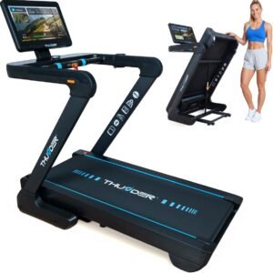 THUNDER Loopband - 4 HP - 21,5" Android TFT Touchscreen - 20 km/u - 25 hellingsniveaus - 180 kg - THUNDER ELION-S-TFT-BLACK (5906765566117)