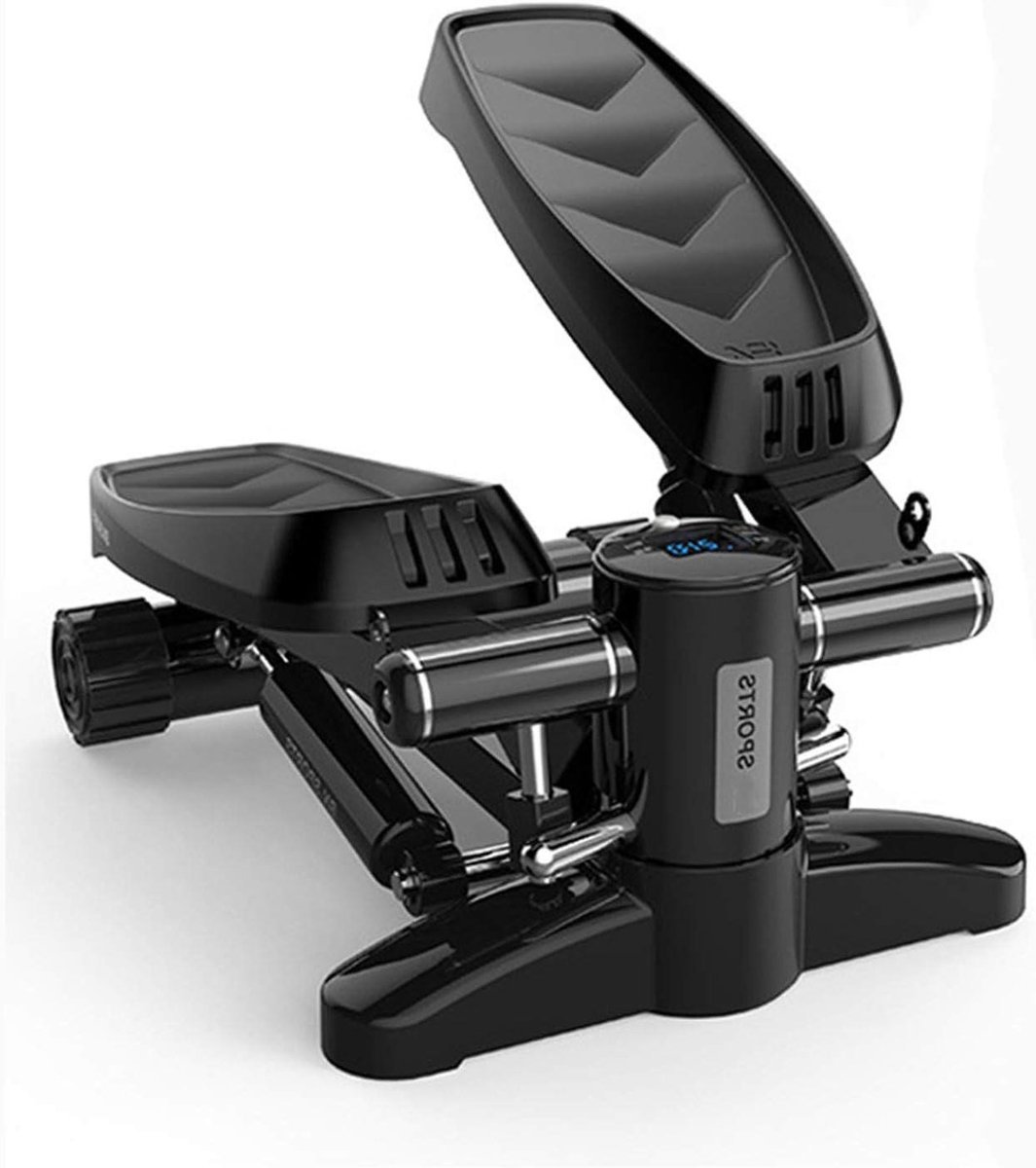2-in-1 Stepper - Hometrainer Twist - Thuis Fitness - Met Trainingscomputer - Max 150kg - Zwart (9101230697174)