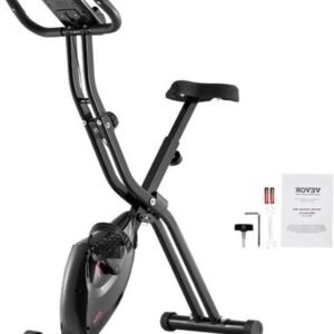 3-in-1 Hometrainer - Fitnessfiets - Indoor Bike - Stationaire Fiets - Opvouwbare Fiets - Zwart-Oranje - Verstelbaar Zadel - Magnetische Weerstand (9113764662948)