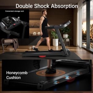 Elektrische Loopband - Inklapbaar Wandelpad - Thuis Fitness - 15% Helling - 136 kg Draagkracht - Zwart (9101447361905)