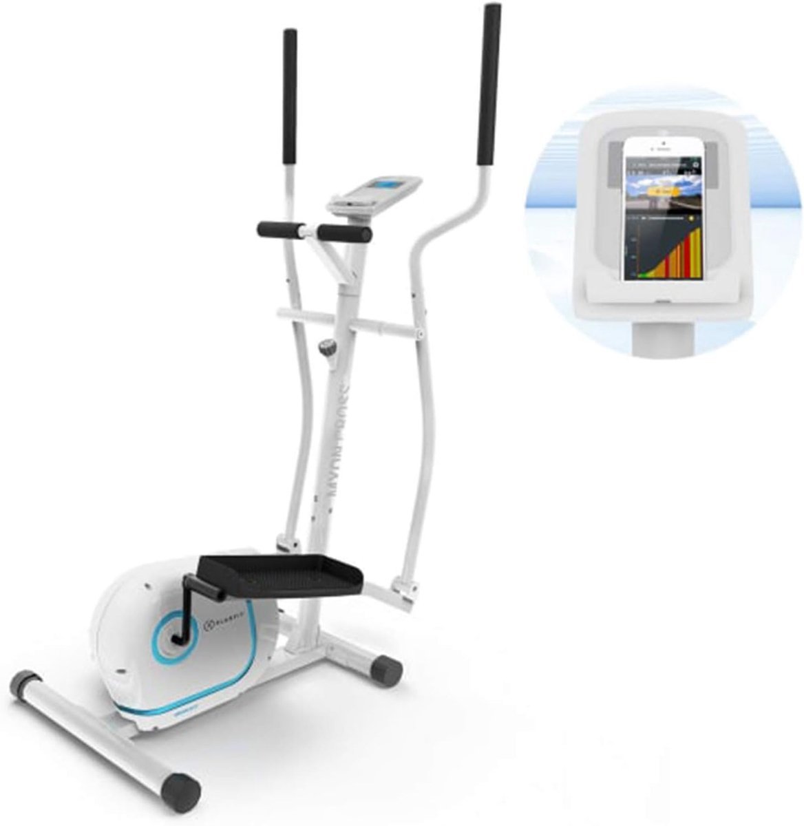 Ergonomische Crosstrainer 12kg Vliegwiel met LCD-Display en Hartslagmeter (6154438488429)