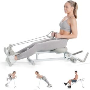 MKSS® Roeitrainer Inklapbaar - Hometrainer - Roeimachine Fitness - Wit (6152127380399)