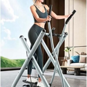 Opvouwbare Crosstrainer - Cardioapparaat Staande Trainer - Thuis Trainen - Lage Impact - 111 x 74 x 136.5 cm - Zilver (9101335759227)