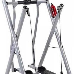Opvouwbare Hometrainer - Elliptische Crosstrainer - Cardio Training Thuis - Dubbele Trainer - Max 120 kg - Zilver (8763222355441)