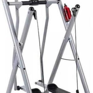Opvouwbare Hometrainer - Elliptische Trainer - Thuisfitness Cardio - Ruimtebesparend Ontwerp - Tot 250 lbs - Zilverkleurig (9101333027007)