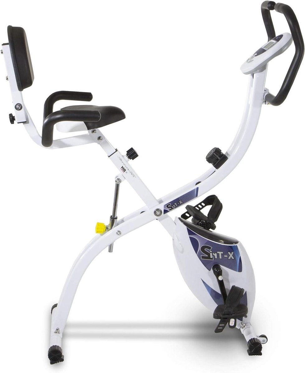Opvouwbare Hometrainer - Fitness Fiets - Thuis Trainen - Magnetisch Remsysteem - 10 kg Vliegwiel - Wit (9101401509893)