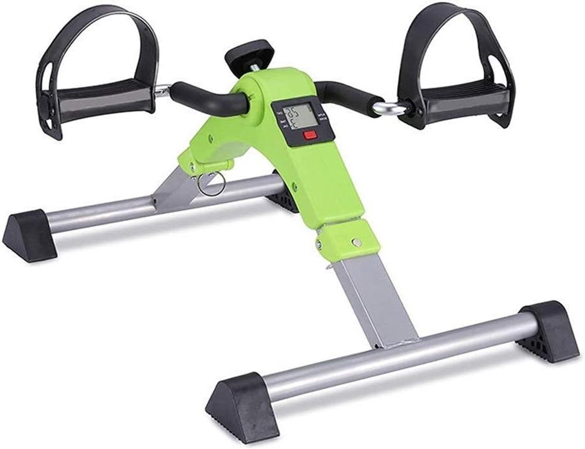 Opvouwbare Hometrainer - Pedaaltrainer Mini Fiets - Spieropbouw Thuis - Verstelbare Weerstand - 41.5 cm - Zwart (9101225301703)