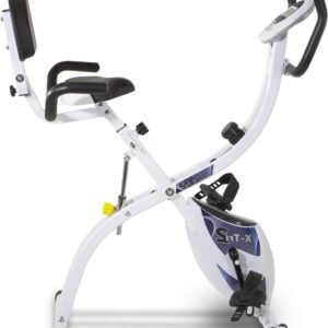 Opvouwbare Platte Fiets - Hometrainer Binnen - Thuis Trainen - Constante Lendensteun - 8 Weerstandsniveaus - Wit (9101389417968)