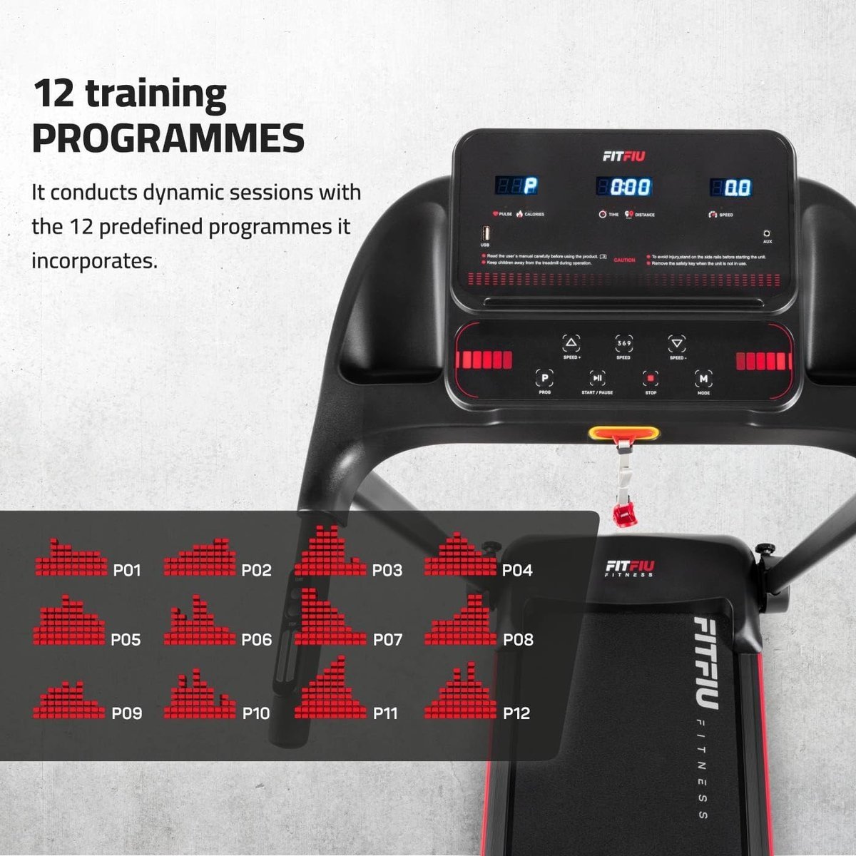 Opvouwbare loopband - Thuis fitnessapparaat - Cardio training - App connectiviteit - 10 km/u - Zwart (9101128845908)