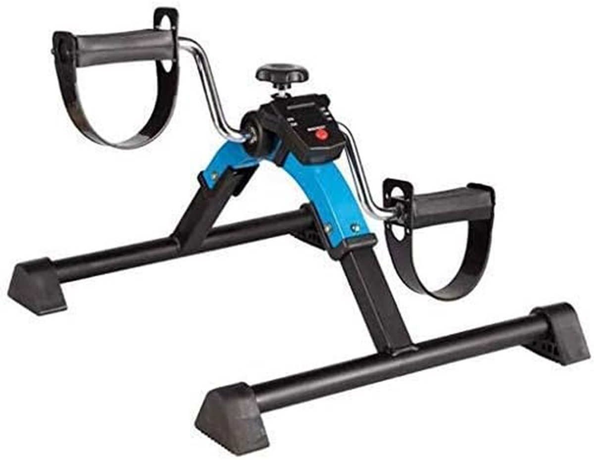 Opvouwbare pedaaloefenaar - Mini hometrainer - Revalidatie training - Digitale monitor - Compact design - Zwart (9101349763906)
