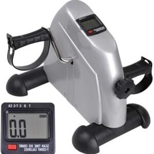 Pedaaltrainer - Mini hometrainer - Onder bureau trainen - LCD scherm - 34 x 40 x 31 cm - Zilver (9101202098145)