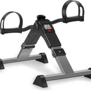 Pedaaltrainer voor onder bureau - Opvouwbare hometrainer voor senioren - LCD-scherm en verstelbare weerstand (6152247886801)