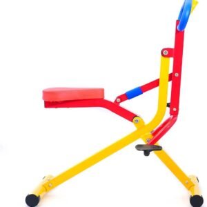 Peuter Hometrainer - Kinder Fitnessapparaat - Indoor Cardio - Verstelbare Zitting - 55 x 35 x 70 cm - Rood Geel (9101237163504)