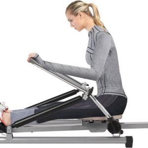 Roeitrainer - Fitnessapparaat Cardio - Thuis Trainen - Inklapbaar Ontwerp - 106 x 66 cm - Zilver zwart (9101157187017)