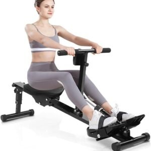 Roeitrainer - Indoor Roeiboot - Full Body Workout - Opvouwbaar Ontwerp - 129.5 x 21 x 65 cm - Zwart (9101391880125)