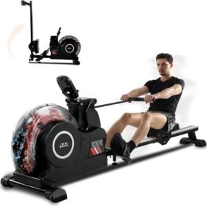 Roeitrainer - Indoor roeiboot - Full body workout - 6 weerstandsniveaus - Inklapbaar ontwerp - Zwart (9101176225097)