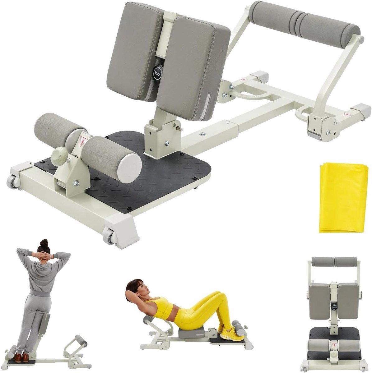 Roeitrainer Inklapbaar - Cardioapparaat Krachttraining - Thuis Fitness - Verstelbare Beensteun - Tot 120 kg - Grijs (9101226988965)