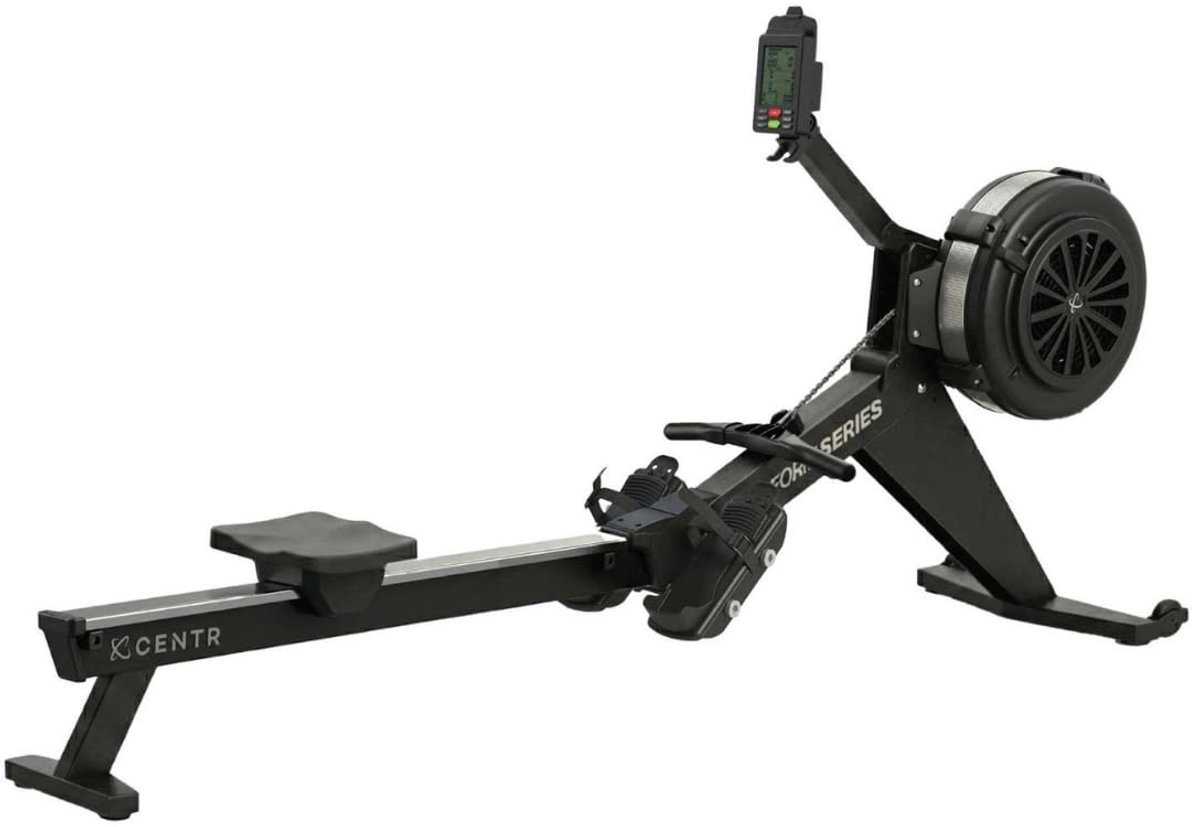 Roeitrainer Luchtweerstand - 10 Weerstandsniveaus - 160 kg Max Belastbaar Gewicht - Zwart - Fitnessapparaat (9113766377383)
