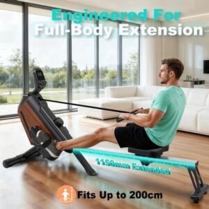 Roeitrainer - Roeimachine - Fitnessapparaat - Hometrainer - Inklapbare Roeimachine - 16 Instelbare Weerstanden - Draagvermogen 160 Kg - Stil Magnetisch Weerstandssysteem (9113765010090)