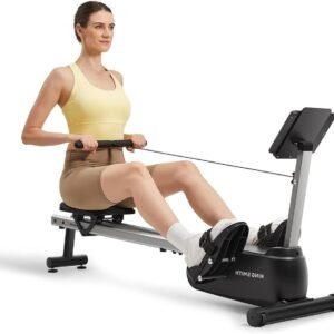 Roeitrainer voor Thuis - Indoor Roeimachine - Krachtige Full Body Workout - 24 Weerstandsniveaus - 350 LBS Capaciteit - Zwart (9101184328247)